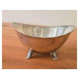 458-grams (total) Denmar Silverplated Compote Dish #435 5"Dx3", Vintage Mid-Century style Footed Oval Silverplated Serving Bowl 6"x5"x2-1/2"