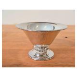 458-grams (total) Denmar Silverplated Compote Dish #435 5"Dx3", Vintage Mid-Century style Footed Oval Silverplated Serving Bowl 6"x5"x2-1/2"