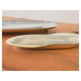 476-grams (total) Baldwin Silverplate Serving Tray 13-3/4"x5"x1-1/2", WMF-IKora (Germany) Silverplated Dish 9-1/4"x5"x1"