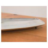 476-grams (total) Baldwin Silverplate Serving Tray 13-3/4"x5"x1-1/2", WMF-IKora (Germany) Silverplated Dish 9-1/4"x5"x1"