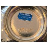 Lot of (3) Vintage 442-grams (total) Silverplated - Gorham Repousse Bonbon Bowl 5"D, Italian Coaster 4"D, F.B. Rogers Monteith Pedestal Bowl w/ Ring Handles 5" x 3-1/2"