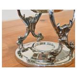 Vintage 984-grams Silverplated Tilting Gravy Bowl by Zinn with Warming Stand