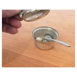 Vintage 144-grams (total) (2) Vintage Silverplated Needle/Toothpick Holders, (1) Vintage Silverplated Hen Shaped Salt/Spice Box, (1) Silverplated Bird Décor