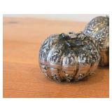 Lot of (2) Vintage 187-grams (total) Pumpkin theme 900 Silver Betel Boxes (Cambodia)