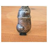 Vintage 2 3/4" 24-grams Sterling Silver Vinaigrette / Snuff Box (Hovedvansaeg) (Danish)