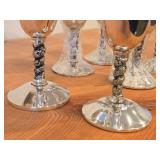 Lot of (6) Vintage 7" 1088-grams (total) Silverplated Goblets by Roma SL (Spain)