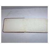 Antique Autograph Album with Handwritten Inscriptions, Red Cover & 