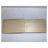 Antique Autograph Album with Handwritten Inscriptions, Red Cover & 