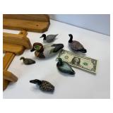 WATERFOWL FIGURINES AND SHELVES