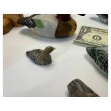 WATERFOWL FIGURINES AND SHELVES