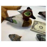 WATERFOWL FIGURINES AND SHELVES