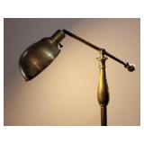 Adjustable Neck Brushed Brass Floor Lamp