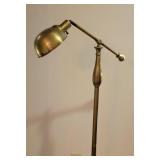 Adjustable Neck Brushed Brass Floor Lamp