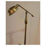 Adjustable Neck Brushed Brass Floor Lamp