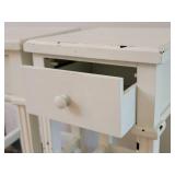 Petite White Farmhouse Tables A, pair