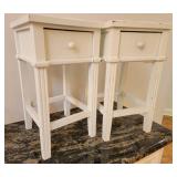 Petite White Farmhouse Tables B, pair