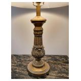 Gold Gilt Corinthian Column Table Lamp