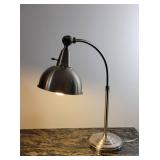 Brushed Nickel Telescoping Goose Neck Table Lamp