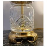 Lead Crystal Boudior Table Lamps, pair