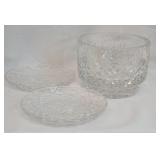 Lead Crystal Wine Bottle Coaster Trio