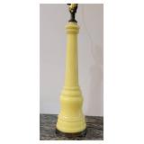 Vintage Buttercup Yellow Ceramic Table Lamp