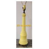 Vintage Buttercup Yellow Ceramic Table Lamp
