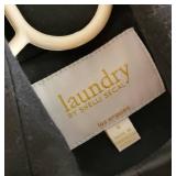 Laundry Black Wool Double Breasted Coat ~ size 6, NWT