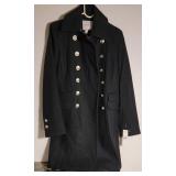 Laundry Black Wool Double Breasted Coat ~ size 6, NWT