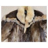 Unplucked Beaver and Coyote Real Fur Jacket
