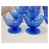 Seneca / Morgantown Delphine Blue Driftwood (Crinkle) Glassware Collection