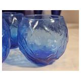 Seneca / Morgantown Delphine Blue Driftwood (Crinkle) Glassware Collection