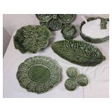 Subtil Portuguese Green Cabbage Ware Serving Collection