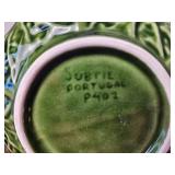 Subtil Portuguese Green Cabbage Ware Serving Collection