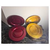 Decorative Entertaining Charger Plates, Mixed Jewel Tones