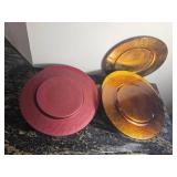 Decorative Entertaining Charger Plates, Mixed Jewel Tones
