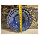 Certified International Blue Olive Motif Centerpiece Bowl Set