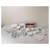 Large Collection of White Porcelain Coffee & Espresso Accessories