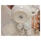 Large Collection of White Porcelain Coffee & Espresso Accessories