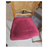 Elegant French Provincial Dining Table with Cane-Back Chairs