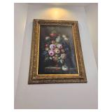 Framed Flemish-Style Floral Still Life Print