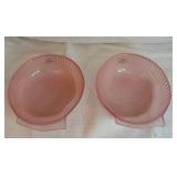 Mikasa Lasio Pink Shell Shaped Bowls Pair