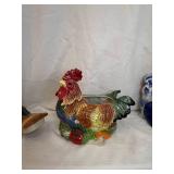 Decorative Rooster Figurines Pair