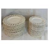 Bristol House Pierced Rim Dessert Plates Set - (28)