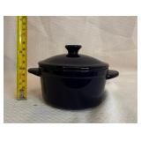 Denmark Black Stoneware Lidded Mini Pots Set - (15)