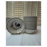 Nikko Rooster Pattern Dinnerware and Serving Set - (76)