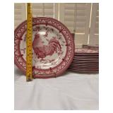 QueenÕs Red Rooster Dinnerware Set Made in Malaysia