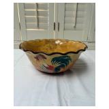 Yellow Talavera Hand Painted Rooster Serving and Tableware Collection