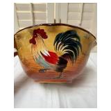Yellow Talavera Hand Painted Rooster Serving and Tableware Collection