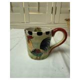 Yellow Talavera Hand Painted Rooster Serving and Tableware Collection