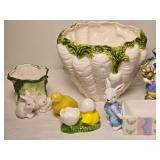 Easter Bunny and Springtime Ceramic Decor Collection
